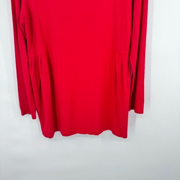 J.Jill Wearever Collection Stretch Red Cowl Neck Tunic Top size medium womens - Picture 6 of 12